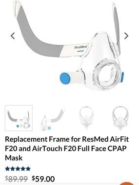 NWT ResMed AirTouch F20 Replacement Frame